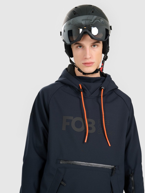 Męska kurtka snowboardowa 4F 4FRAW25TSOFM509 - czarna