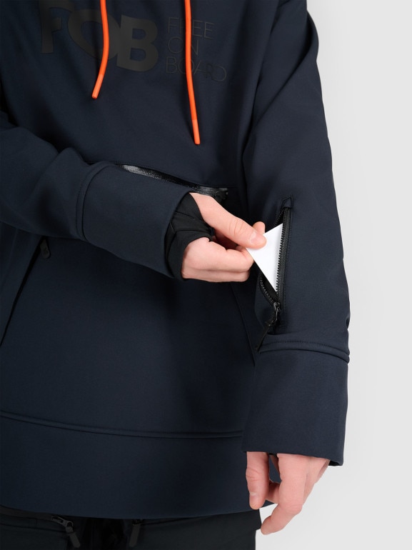 Męska kurtka snowboardowa 4F 4FRAW25TSOFM509 - czarna