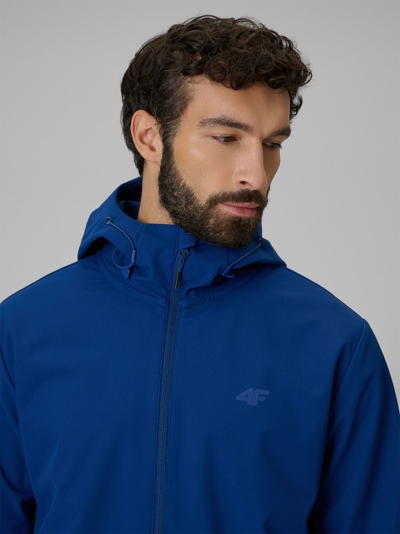 Męska kurtka softshell 4F 4FRSS26TSOFM624 - granatowa