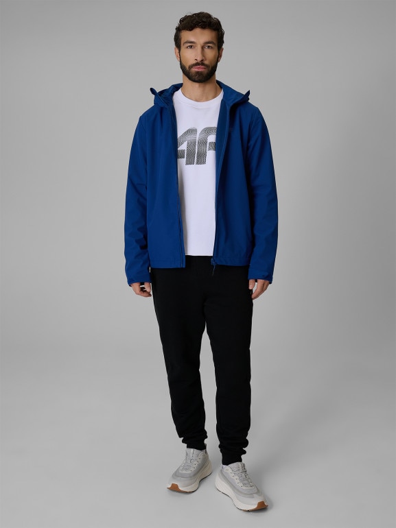 Męska kurtka softshell 4F 4FRSS26TSOFM624 - granatowa