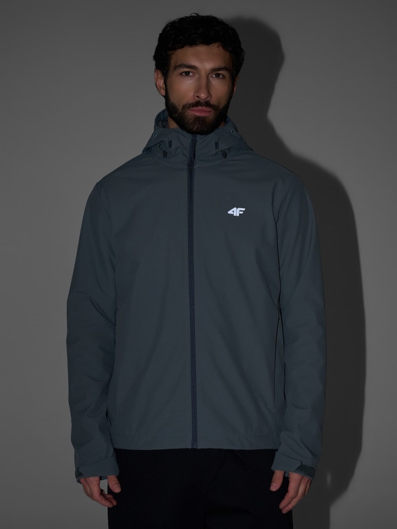 Męska kurtka softshell 4F 4FRSS26TSOFM624 - zielona