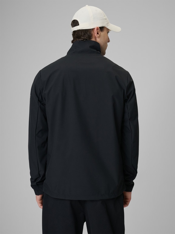 Męska kurtka softshell wiatroodporna 4F 4FWSS26TSOFM548 - czarna
