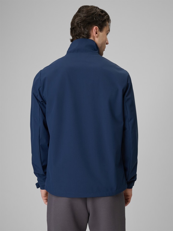 Męska kurtka softshell wiatroodporna 4F 4FWSS26TSOFM548 - granatowa