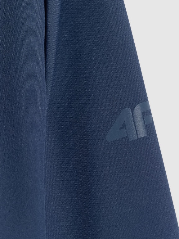 Męska kurtka softshell wiatroodporna 4F 4FWSS26TSOFM548 - granatowa