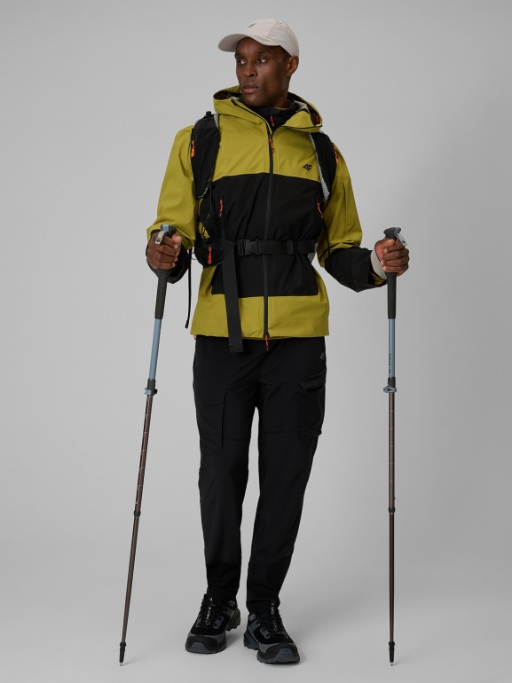 Męska kurtka trekkingowa 4F 4FWSS26TTJAM1102 - żółta