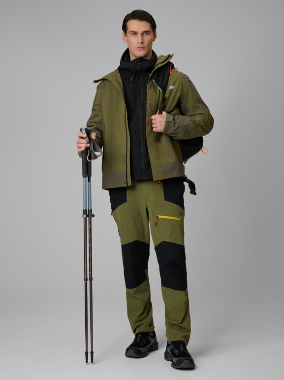 Męska kurtka trekkingowa 4F 4FWSS26TTJAM1103 - khaki