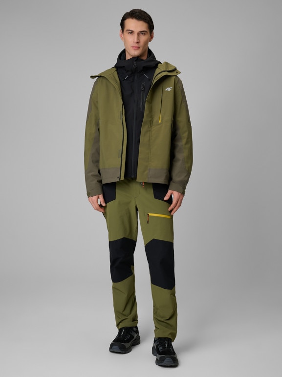 Męska kurtka trekkingowa 4F 4FWSS26TTJAM1103 - khaki
