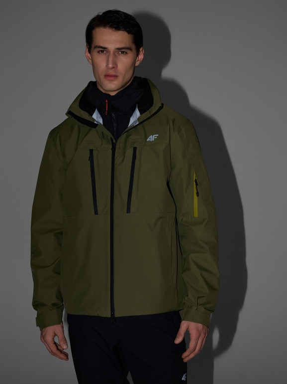 Męska kurtka trekkingowa 4F PRO 4FWSS26TTJAM1101 - khaki