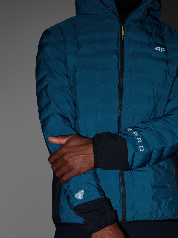 Męska kurtka trekkingowa puchowa 4F 4FRSS26TDJAM0961 - granatowa