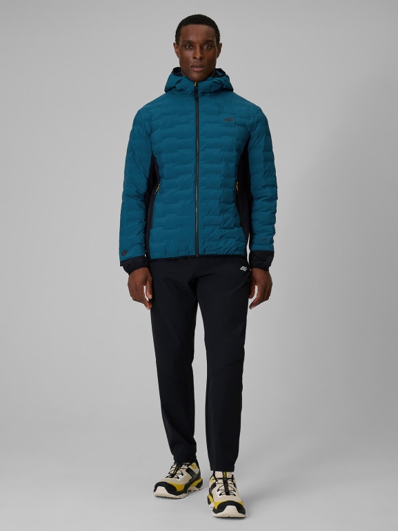 Męska kurtka trekkingowa puchowa 4F 4FRSS26TDJAM0961 - granatowa