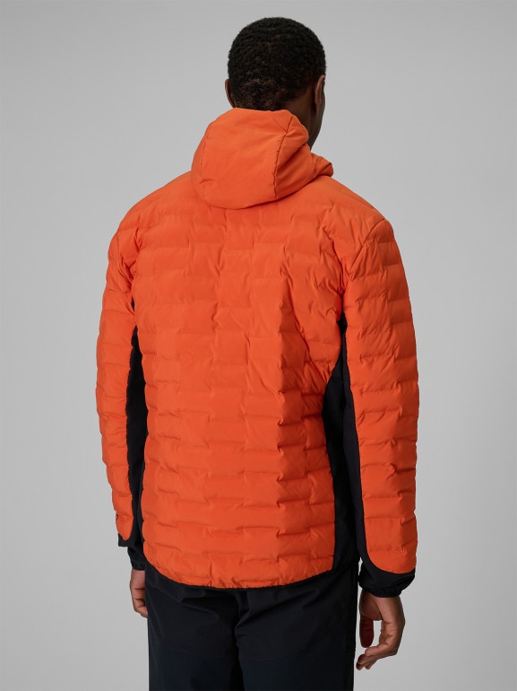 Męska kurtka trekkingowa puchowa 4F 4FRSS26TDJAM0961 - pomarańczowa