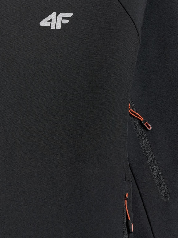 Męska kurtka trekkingowa softshell 4F 4FRSS26TSOFM644 - czarna