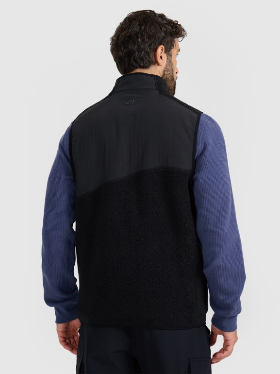Męski bezrękawnik 4F 4FWAW25TVESM165 - czarny