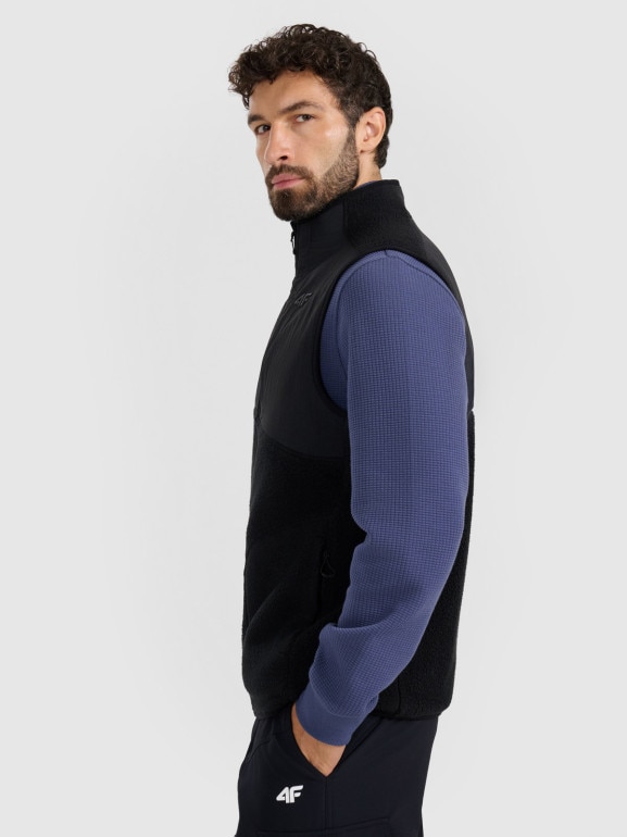 Męski bezrękawnik 4F 4FWAW25TVESM165 - czarny
