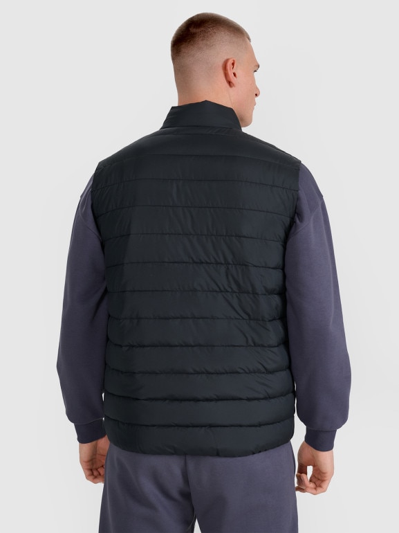 Męski bezrękawnik puchowy 4F 4FWAW25TVJAM224 - czarny