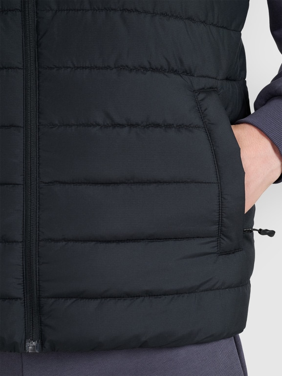 Męski bezrękawnik puchowy 4F 4FWAW25TVJAM224 - czarny