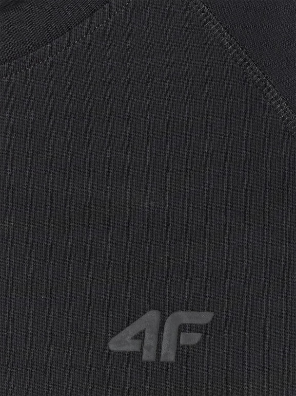 Męski longsleeve basic 4F 4FWAW25TLONM474 - czarny