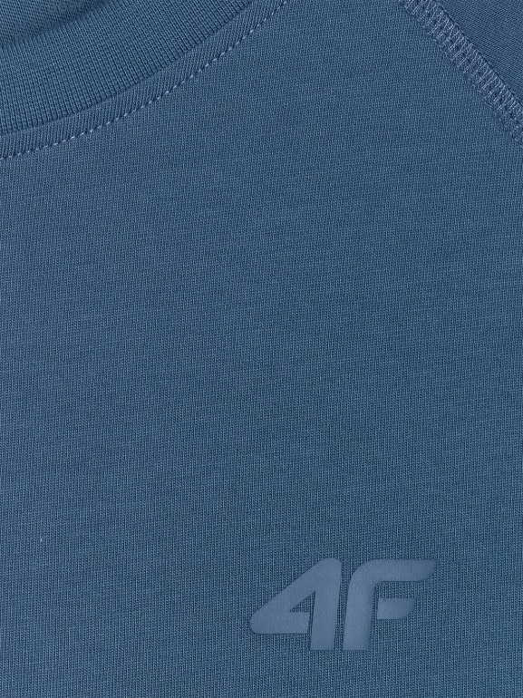 Męski longsleeve basic 4F 4FWAW25TLONM474 - granatowy