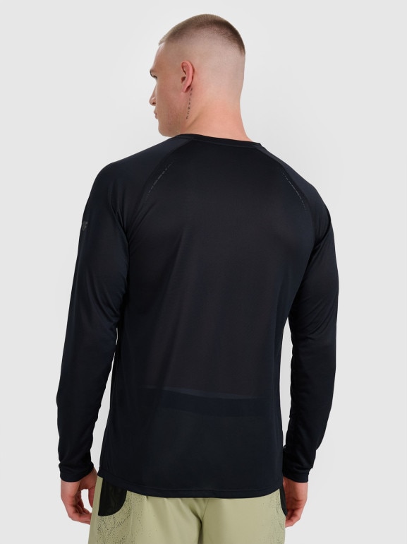 Męski longsleeve do biegania 4F 4FWAW25TFLOM413 - czarny