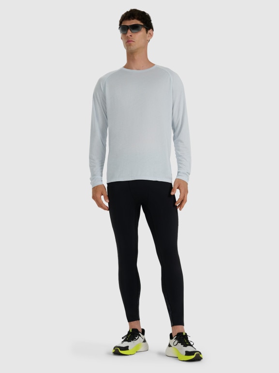 Męski longsleeve do biegania 4F 4FWAW25TFLOM413 - niebieski