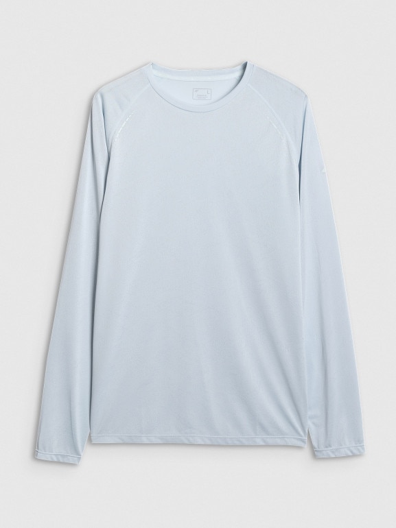 Męski longsleeve do biegania 4F 4FWAW25TFLOM413 - niebieski