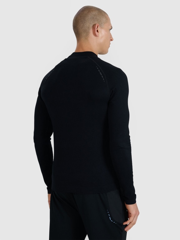 Męski longsleeve do biegania 4F 4FWAW25TFLOM417 - czarny