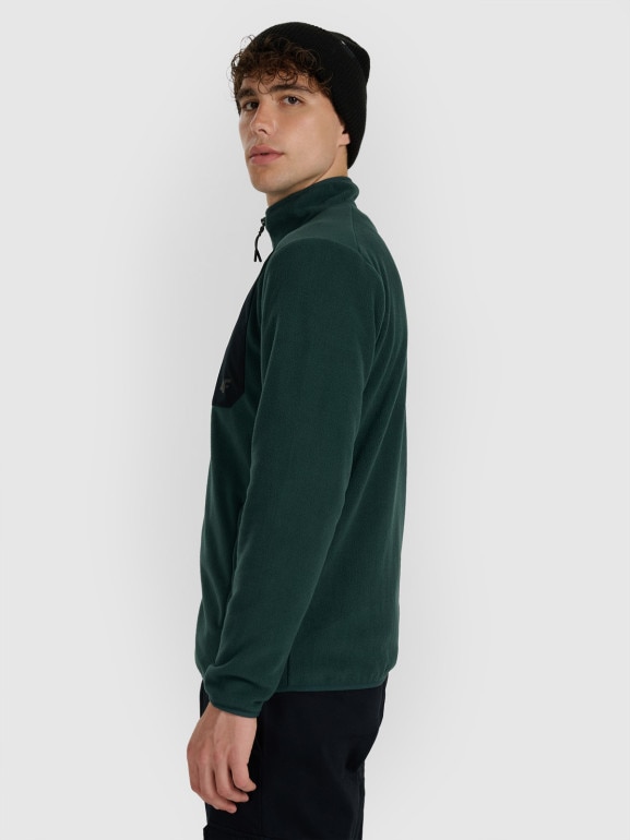 Męski polar rozpinany bez kaptura 4F 4FWAW25TFLEM414 - zielony