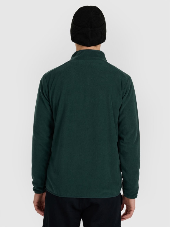 Męski polar rozpinany bez kaptura 4F 4FWAW25TFLEM414 - zielony