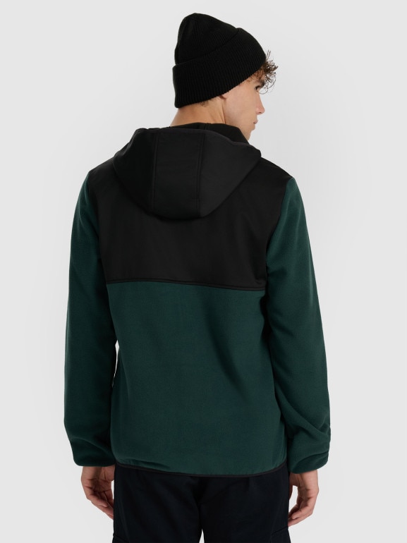 Męski polar rozpinany bez kaptura 4F 4FWAW25TFLEM417 - zielony