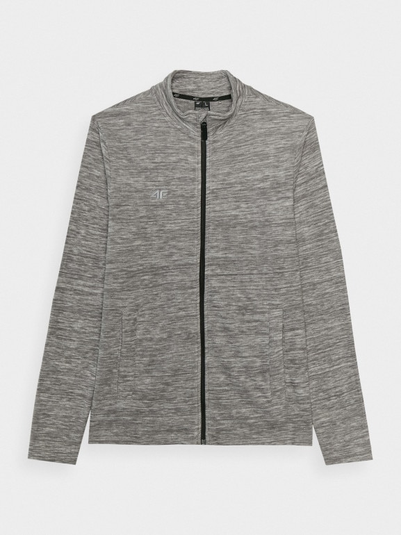 Męski polar rozpinany bez kaptura 4F NOSH4-PLM001B - szary