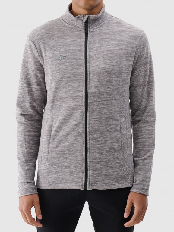 Męski polar rozpinany bez kaptura 4F NOSH4-PLM001B - szary