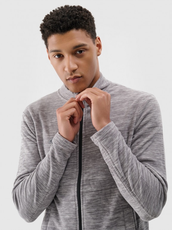 Męski polar rozpinany bez kaptura 4F NOSH4-PLM001B - szary