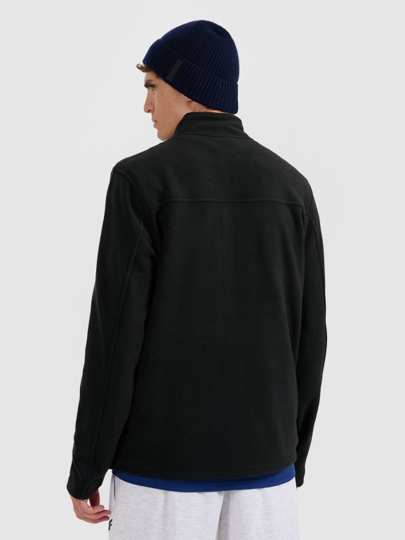 Męski polar rozpinany ze stójką 4F 4FRMM00TFLEM435 - czarny