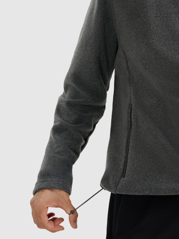 Męski polar rozpinany ze stójką 4F 4FRMM00TFLEM435 - szary