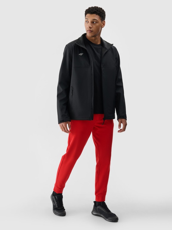 Męski softshell rozpinany bez kaptura 4F NOSH4-SFM351B - czarny