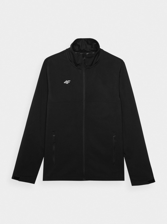 Męski softshell rozpinany bez kaptura 4F NOSH4-SFM351B - czarny