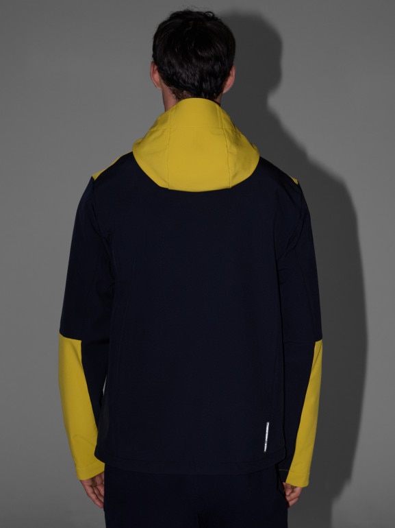 Męski softshell rozpinany z kapturem 4F 4FRAW25TSOFM506 - czarny