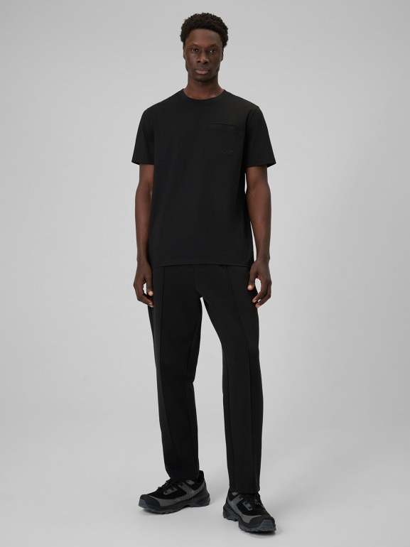 Męski t-shirt basic 4F 4FRSS26TTSHM3637 - czarny