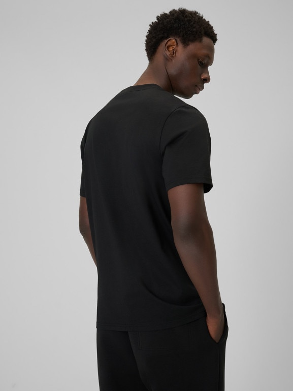 Męski t-shirt basic 4F 4FRSS26TTSHM3637 - czarny