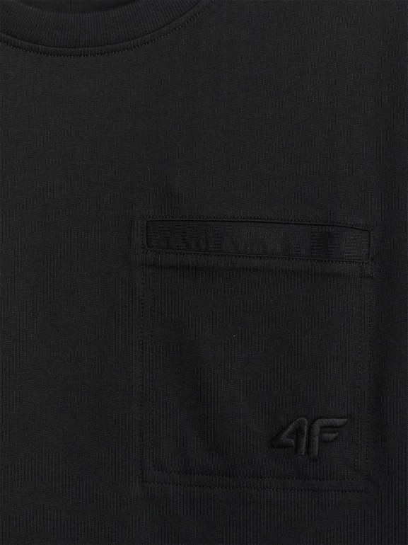 Męski t-shirt basic 4F 4FRSS26TTSHM3637 - czarny