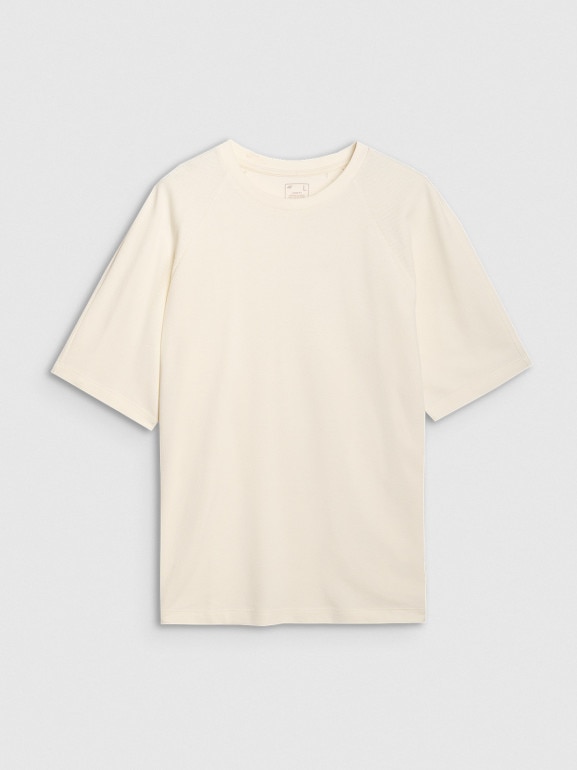 Męski t-shirt oversize 4F 4FRSS25TTSHM2731 - biały