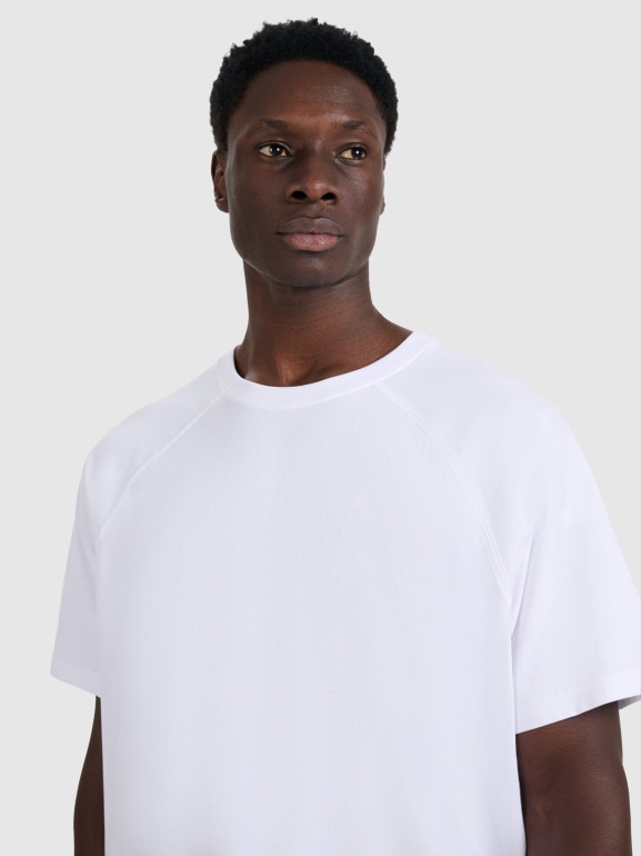 Męski t-shirt oversize 4F 4FWAW25TTSHM2360 - biały