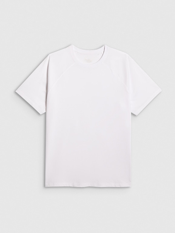 Męski t-shirt oversize 4F 4FWAW25TTSHM2360 - biały