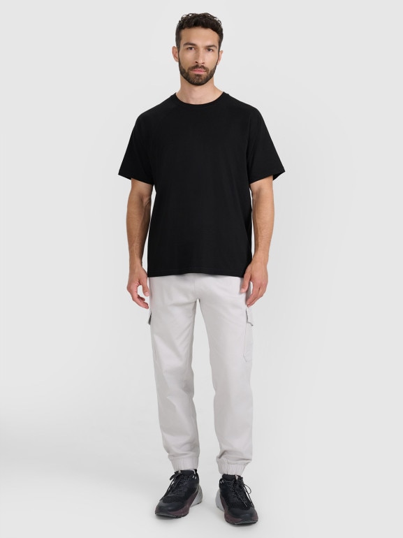 Męski t-shirt oversize 4F 4FWAW25TTSHM2360 - czarny