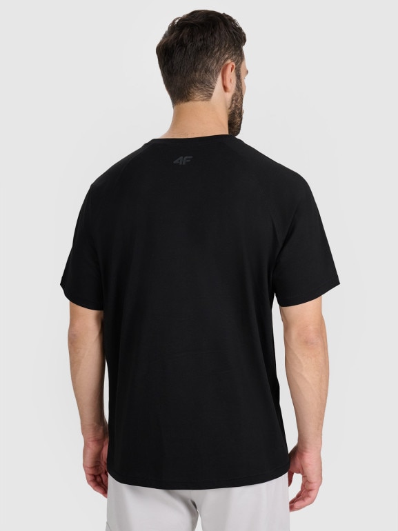 Męski t-shirt oversize 4F 4FWAW25TTSHM2360 - czarny