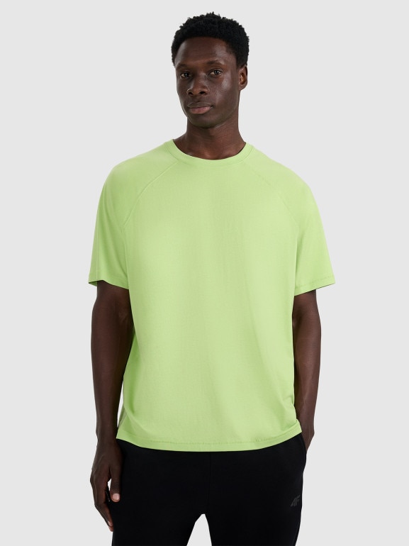 Męski t-shirt oversize 4F 4FWAW25TTSHM2360 - zielony