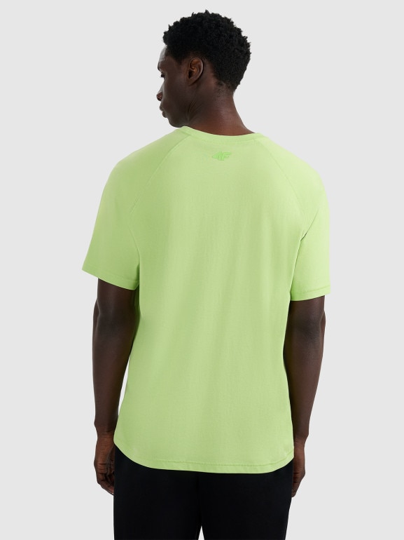 Męski t-shirt oversize 4F 4FWAW25TTSHM2360 - zielony