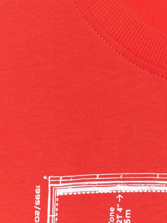 Męski t-shirt z nadrukiem 4F 4FRAW25TTSHM3236 - czerwony