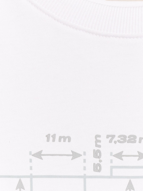 Męski t-shirt z nadrukiem 4F 4FRAW25TTSHM3257 - biały