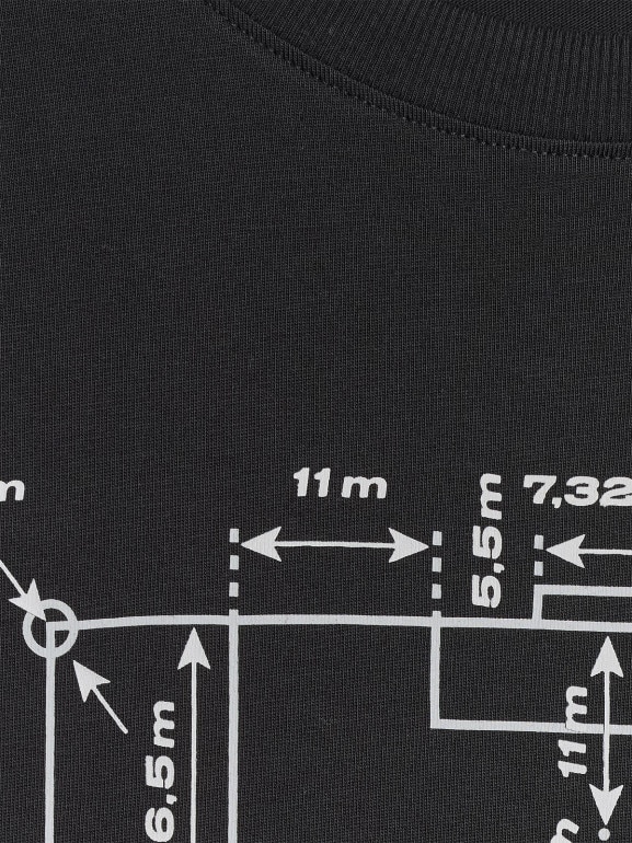 Męski t-shirt z nadrukiem 4F 4FRAW25TTSHM3257 - czarny